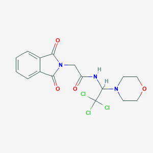 molecular formula C16H16Cl3N3O4 B363511 2-(1,3-dioxoisoindol-2-yl)-N-(2,2,2-trichloro-1-morpholin-4-ylethyl)acetamide CAS No. 853753-45-4
