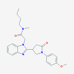 N-butyl-2-{2-[1-(4-methoxyphenyl)-5-oxopyrrolidin-3-yl]benzimidazolyl}-N-methy lacetamide