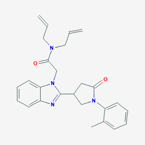 2-{2-[1-(2-methylphenyl)-5-oxopyrrolidin-3-yl]benzimidazolyl}-N,N-diprop-2-eny lacetamide