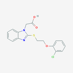 2-{2-[2-(2-Chlorophenoxy)ethylthio]benzimidazolyl}acetic acid