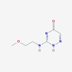 molecular formula C6H10N4O2 B363582 3-(2-methoxyethylamino)-2H-1,2,4-triazin-5-one CAS No. 857491-94-2