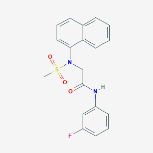 molecular formula C19H17FN2O3S B3636019 N~1~-(3-fluorophenyl)-N~2~-(methylsulfonyl)-N~2~-1-naphthylglycinamide 