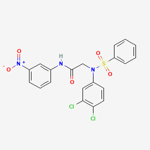 molecular formula C20H15Cl2N3O5S B3636052 N~2~-(3,4-dichlorophenyl)-N~1~-(3-nitrophenyl)-N~2~-(phenylsulfonyl)glycinamide 