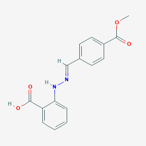 molecular formula C16H14N2O4 B363607 2-{2-[4-(Methoxycarbonyl)benzylidene]hydrazino}benzoic acid CAS No. 914214-96-3