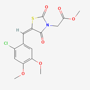 molecular formula C15H14ClNO6S B3636082 methyl [5-(2-chloro-4,5-dimethoxybenzylidene)-2,4-dioxo-1,3-thiazolidin-3-yl]acetate 