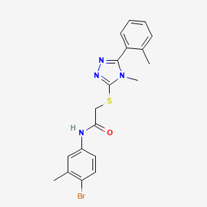 molecular formula C19H19BrN4OS B3636104 N-(4-bromo-3-methylphenyl)-2-{[4-methyl-5-(2-methylphenyl)-4H-1,2,4-triazol-3-yl]sulfanyl}acetamide 