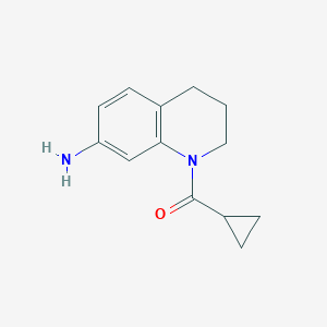 molecular formula C13H16N2O B363612 (7-amino-3,4-dihydroquinolin-1(2H)-yl)(cyclopropyl)methanone CAS No. 927996-40-5