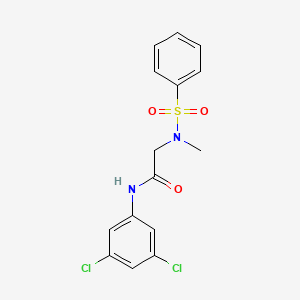 molecular formula C15H14Cl2N2O3S B3636302 N-(3,5-dichlorophenyl)-N~2~-methyl-N~2~-(phenylsulfonyl)glycinamide 