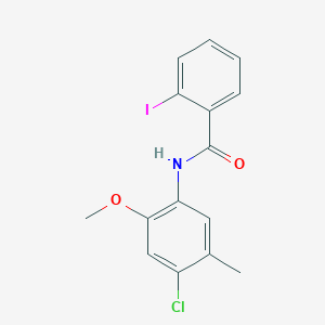 molecular formula C15H13ClINO2 B3636332 N-(4-chloro-2-methoxy-5-methylphenyl)-2-iodobenzamide CAS No. 692279-65-5