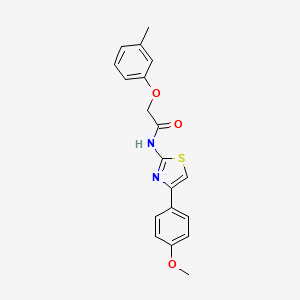 molecular formula C19H18N2O3S B3636344 N-[4-(4-methoxyphenyl)-1,3-thiazol-2-yl]-2-(3-methylphenoxy)acetamide 