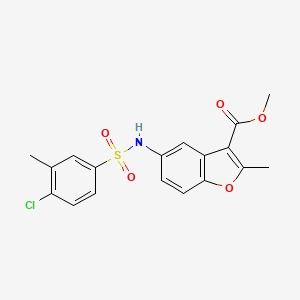 molecular formula C18H16ClNO5S B3636352 Methyl 5-(4-chloro-3-methylbenzenesulfonamido)-2-methyl-1-benzofuran-3-carboxylate 