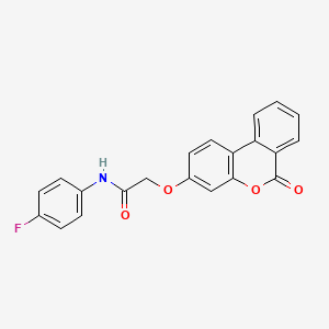 molecular formula C21H14FNO4 B3636403 N-(4-fluorophenyl)-2-({6-oxo-6H-benzo[c]chromen-3-yl}oxy)acetamide 
