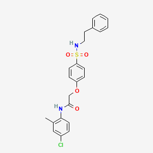 molecular formula C23H23ClN2O4S B3636453 N-(4-chloro-2-methylphenyl)-2-[4-(2-phenylethylsulfamoyl)phenoxy]acetamide 