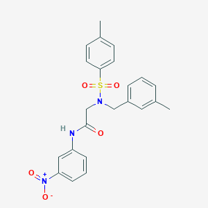molecular formula C23H23N3O5S B3636891 N~2~-(3-methylbenzyl)-N~2~-[(4-methylphenyl)sulfonyl]-N~1~-(3-nitrophenyl)glycinamide 