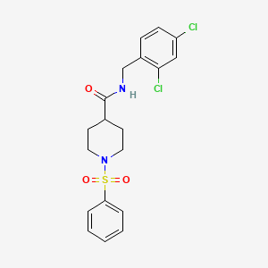 molecular formula C19H20Cl2N2O3S B3636910 N-(2,4-dichlorobenzyl)-1-(phenylsulfonyl)-4-piperidinecarboxamide 