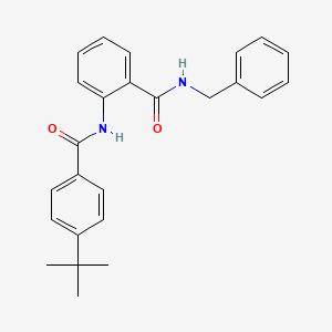 molecular formula C25H26N2O2 B3637036 N-benzyl-2-{[(4-tert-butylphenyl)carbonyl]amino}benzamide 