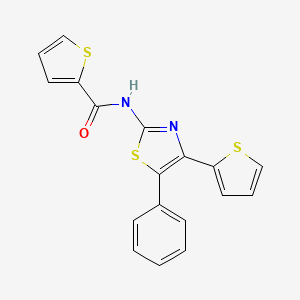 molecular formula C18H12N2OS3 B3637193 N-[5-phenyl-4-(2-thienyl)-1,3-thiazol-2-yl]-2-thiophenecarboxamide 
