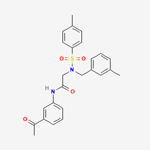 molecular formula C25H26N2O4S B3637234 N~1~-(3-acetylphenyl)-N~2~-(3-methylbenzyl)-N~2~-[(4-methylphenyl)sulfonyl]glycinamide 