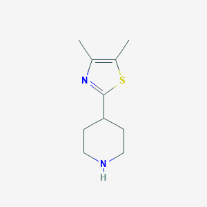 molecular formula C10H16N2S B363724 4-(dimethyl-1,3-thiazol-2-yl)piperidine CAS No. 1004527-71-2