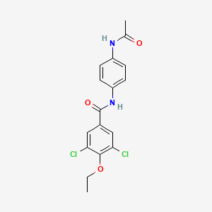 molecular formula C17H16Cl2N2O3 B3637300 N-[4-(acetylamino)phenyl]-3,5-dichloro-4-ethoxybenzamide 