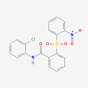 molecular formula C19H13ClN2O5S B3637619 N-(2-chlorophenyl)-2-[(2-nitrophenyl)sulfonyl]benzamide 