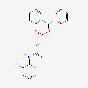 molecular formula C23H20ClNO3 B3638059 diphenylmethyl 4-[(2-chlorophenyl)amino]-4-oxobutanoate 