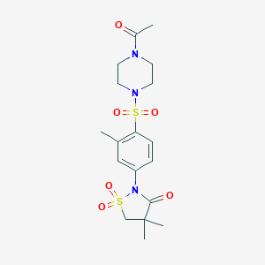 2-{4-[(4-Acetyl-1-piperazinyl)sulfonyl]-3-methylphenyl}-4,4-dimethyl-3-isothiazolidinone 1,1-dioxide