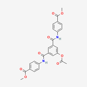 molecular formula C26H22N2O8 B3638143 dimethyl 4,4'-[[5-(acetyloxy)-1,3-phenylene]bis(carbonylimino)]dibenzoate 