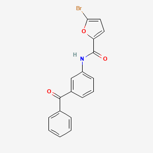 molecular formula C18H12BrNO3 B3638180 N-(3-benzoylphenyl)-5-bromo-2-furamide 