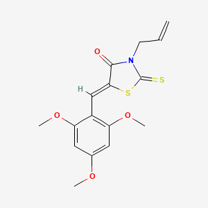 molecular formula C16H17NO4S2 B3638245 3-allyl-2-thioxo-5-(2,4,6-trimethoxybenzylidene)-1,3-thiazolidin-4-one 