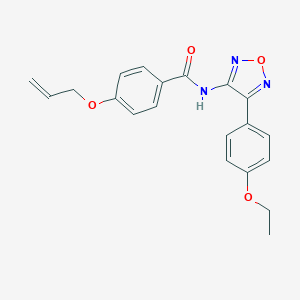 molecular formula C20H19N3O4 B363837 N-[4-(4-ethoxyphenyl)-1,2,5-oxadiazol-3-yl]-4-(prop-2-en-1-yloxy)benzamide CAS No. 897840-49-2