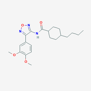 4-butyl-N-[4-(3,4-dimethoxyphenyl)-1,2,5-oxadiazol-3-yl]cyclohexanecarboxamide