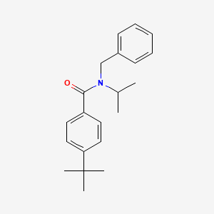 molecular formula C21H27NO B3638623 N-benzyl-4-tert-butyl-N-isopropylbenzamide 