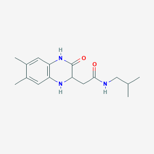 molecular formula C16H23N3O2 B363864 2-(6,7-dimethyl-3-oxo-1,2,3,4-tetrahydro-2-quinoxalinyl)-N-isobutylacetamide CAS No. 1008247-59-3