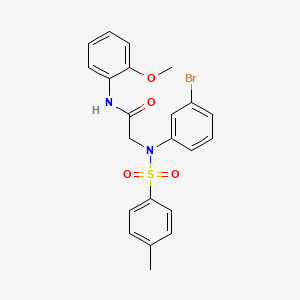 molecular formula C22H21BrN2O4S B3638653 N~2~-(3-bromophenyl)-N~1~-(2-methoxyphenyl)-N~2~-[(4-methylphenyl)sulfonyl]glycinamide 