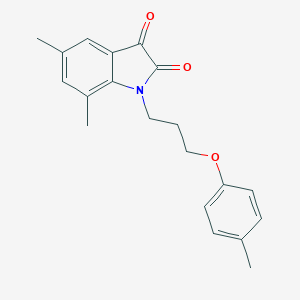 molecular formula C20H21NO3 B363877 5,7-Dimethyl-1-(3-(p-tolyloxy)propyl)indoline-2,3-dione CAS No. 951899-34-6