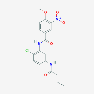 molecular formula C18H18ClN3O5 B3638802 N-[5-(butanoylamino)-2-chlorophenyl]-4-methoxy-3-nitrobenzamide 
