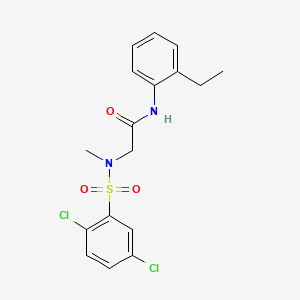 molecular formula C17H18Cl2N2O3S B3638805 N~2~-[(2,5-dichlorophenyl)sulfonyl]-N~1~-(2-ethylphenyl)-N~2~-methylglycinamide 