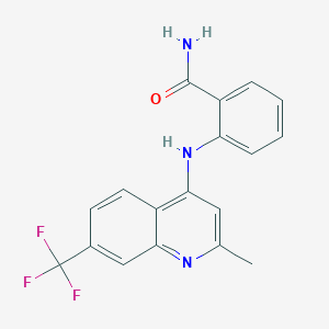 2-{[2-Methyl-7-(trifluoromethyl)-4-quinolyl]amino}benzamide