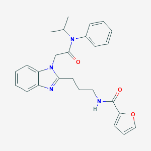 N-[3-(1-{2-oxo-2-[phenyl(propan-2-yl)amino]ethyl}-1H-benzimidazol-2-yl)propyl]furan-2-carboxamide
