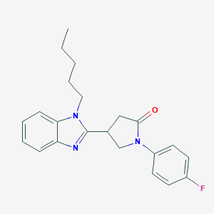1-(4-fluorophenyl)-4-(1-pentyl-1H-benzimidazol-2-yl)pyrrolidin-2-one