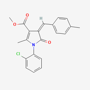 molecular formula C21H18ClNO3 B3639188 methyl (4Z)-1-(2-chlorophenyl)-2-methyl-4-(4-methylbenzylidene)-5-oxo-4,5-dihydro-1H-pyrrole-3-carboxylate 