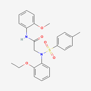 molecular formula C24H26N2O5S B3639198 N~2~-(2-ethoxyphenyl)-N-(2-methoxyphenyl)-N~2~-[(4-methylphenyl)sulfonyl]glycinamide 