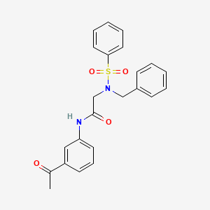 molecular formula C23H22N2O4S B3639233 N-(3-acetylphenyl)-N~2~-benzyl-N~2~-(phenylsulfonyl)glycinamide 