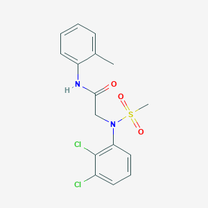 molecular formula C16H16Cl2N2O3S B3639448 N~2~-(2,3-dichlorophenyl)-N~1~-(2-methylphenyl)-N~2~-(methylsulfonyl)glycinamide 
