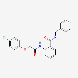 molecular formula C22H19ClN2O3 B3639549 N-benzyl-2-[[2-(4-chlorophenoxy)acetyl]amino]benzamide 