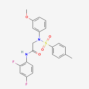 molecular formula C22H20F2N2O4S B3639621 N~1~-(2,4-difluorophenyl)-N~2~-(3-methoxyphenyl)-N~2~-[(4-methylphenyl)sulfonyl]glycinamide 