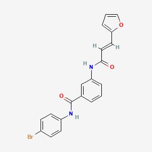 molecular formula C20H15BrN2O3 B3639911 N-(4-bromophenyl)-3-{[3-(2-furyl)acryloyl]amino}benzamide 
