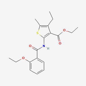molecular formula C19H23NO4S B3639929 ethyl 2-[(2-ethoxybenzoyl)amino]-4-ethyl-5-methyl-3-thiophenecarboxylate 