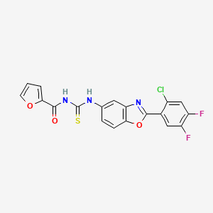 molecular formula C19H10ClF2N3O3S B3639930 N-({[2-(2-chloro-4,5-difluorophenyl)-1,3-benzoxazol-5-yl]amino}carbonothioyl)-2-furamide 